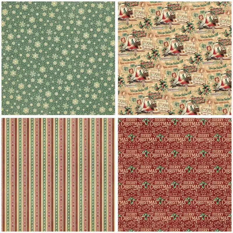12 Page Retro Christmas Cardstock 6x6 Paper
