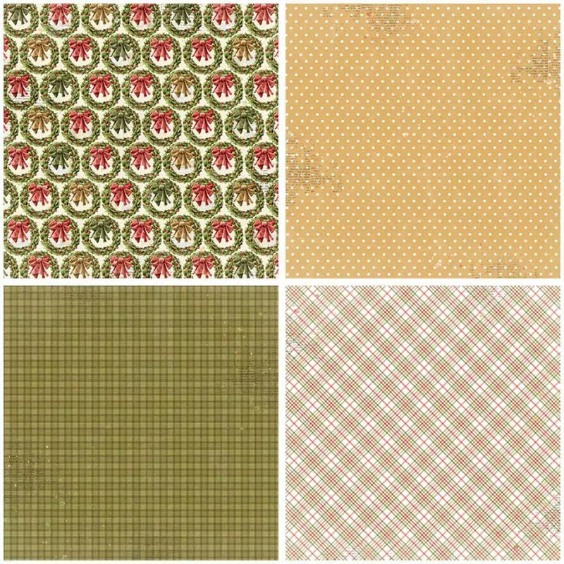 12 Page Retro Christmas Cardstock 6x6 Paper