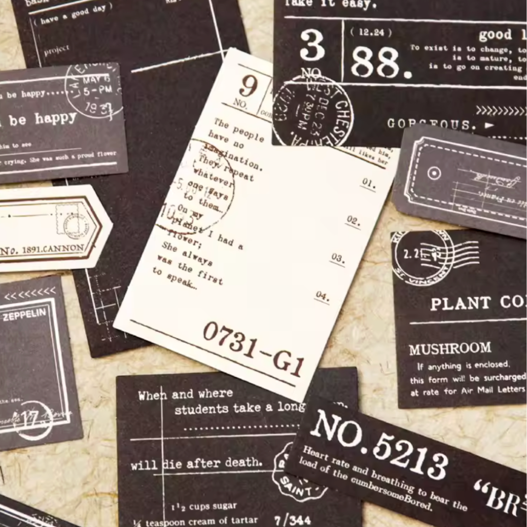 30 Pcs Elegant Archive Label Stickers