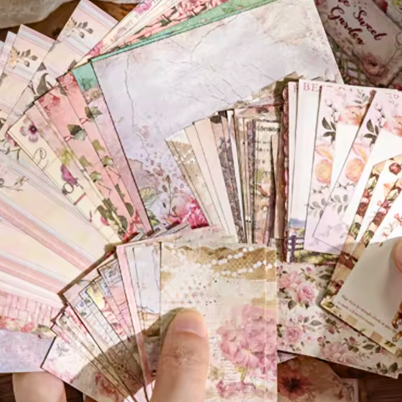 100 Pcs Botanical Paper Set