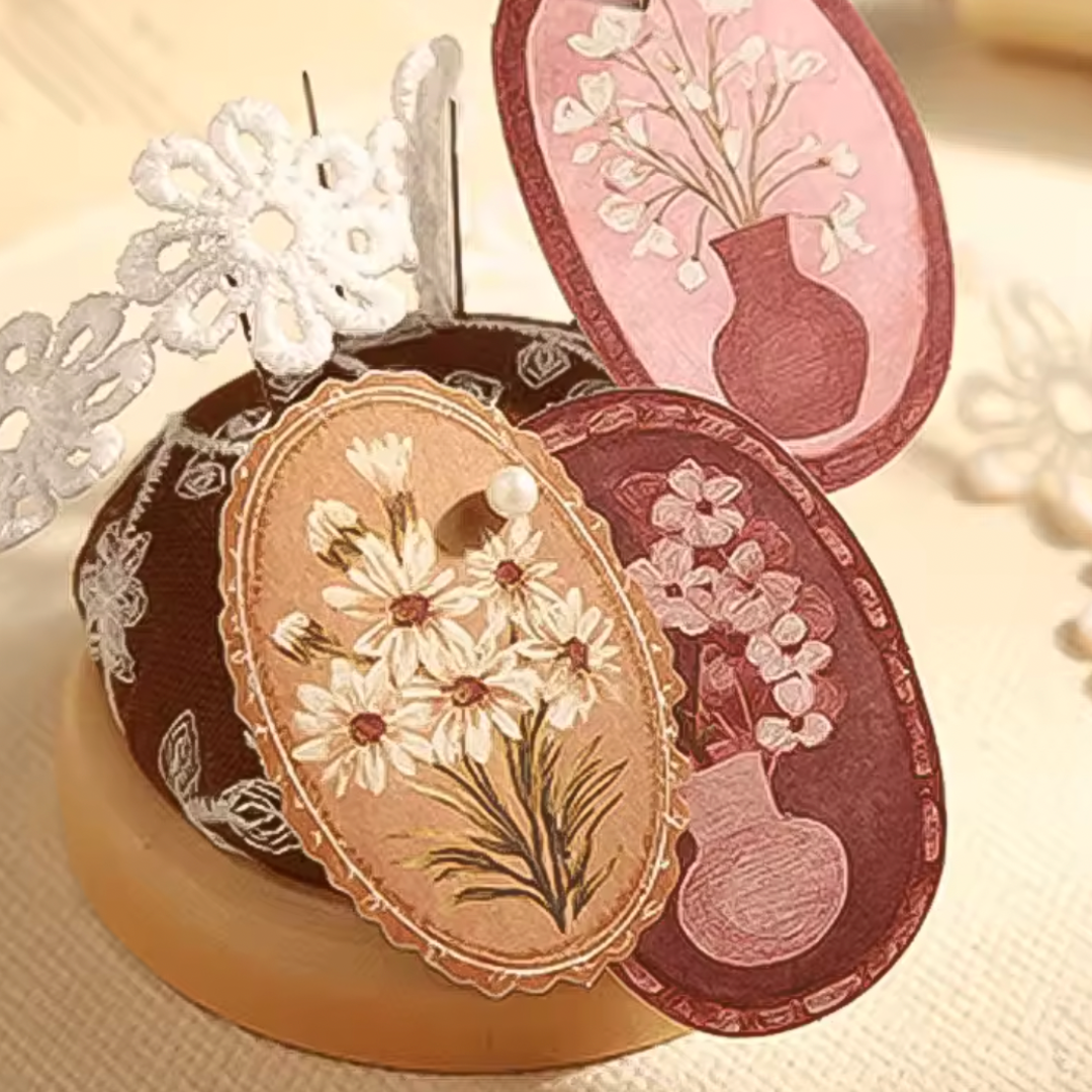 45 Pcs Flowers & Romance Framed Sticker Pack