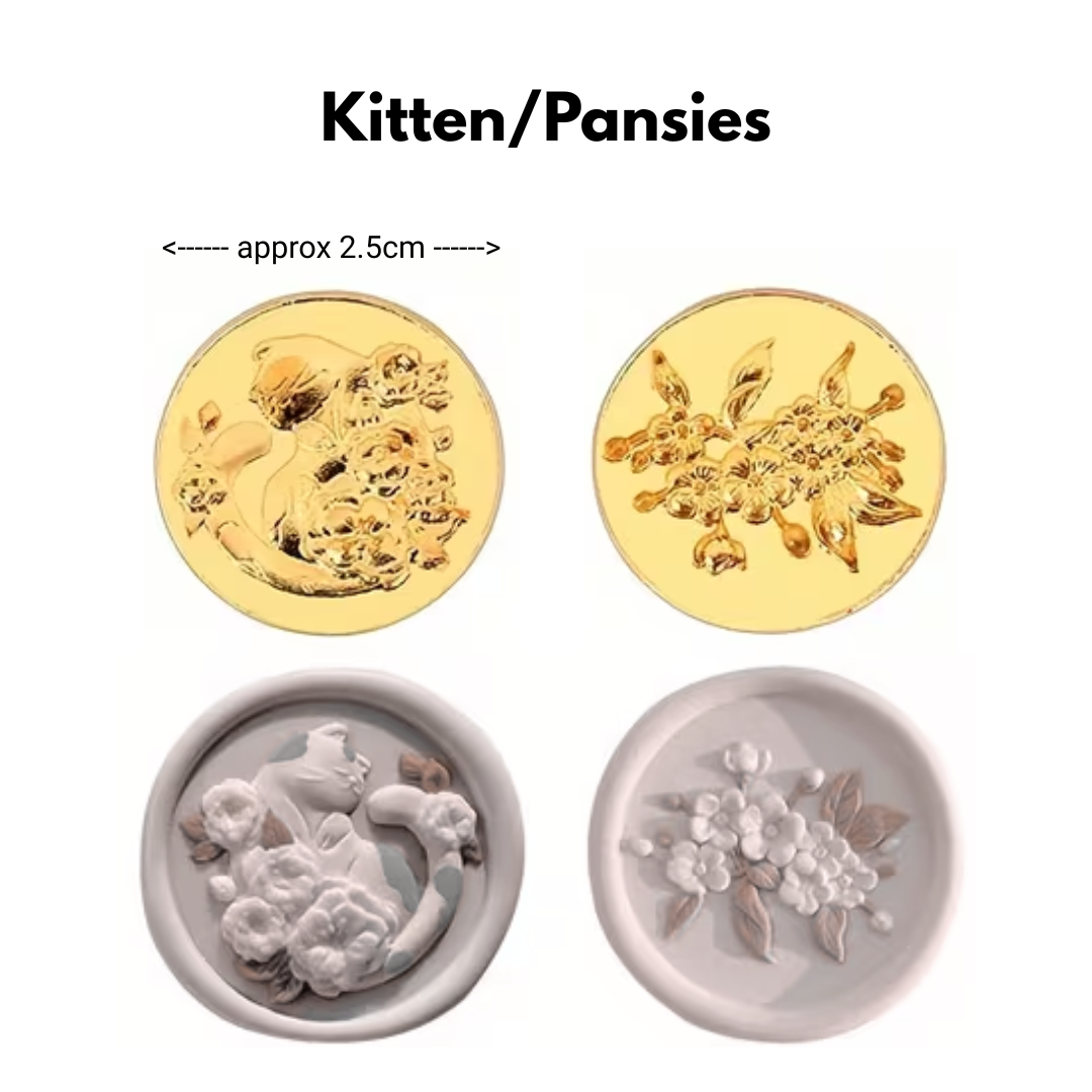 2 Pcs Floral Wax Stamps