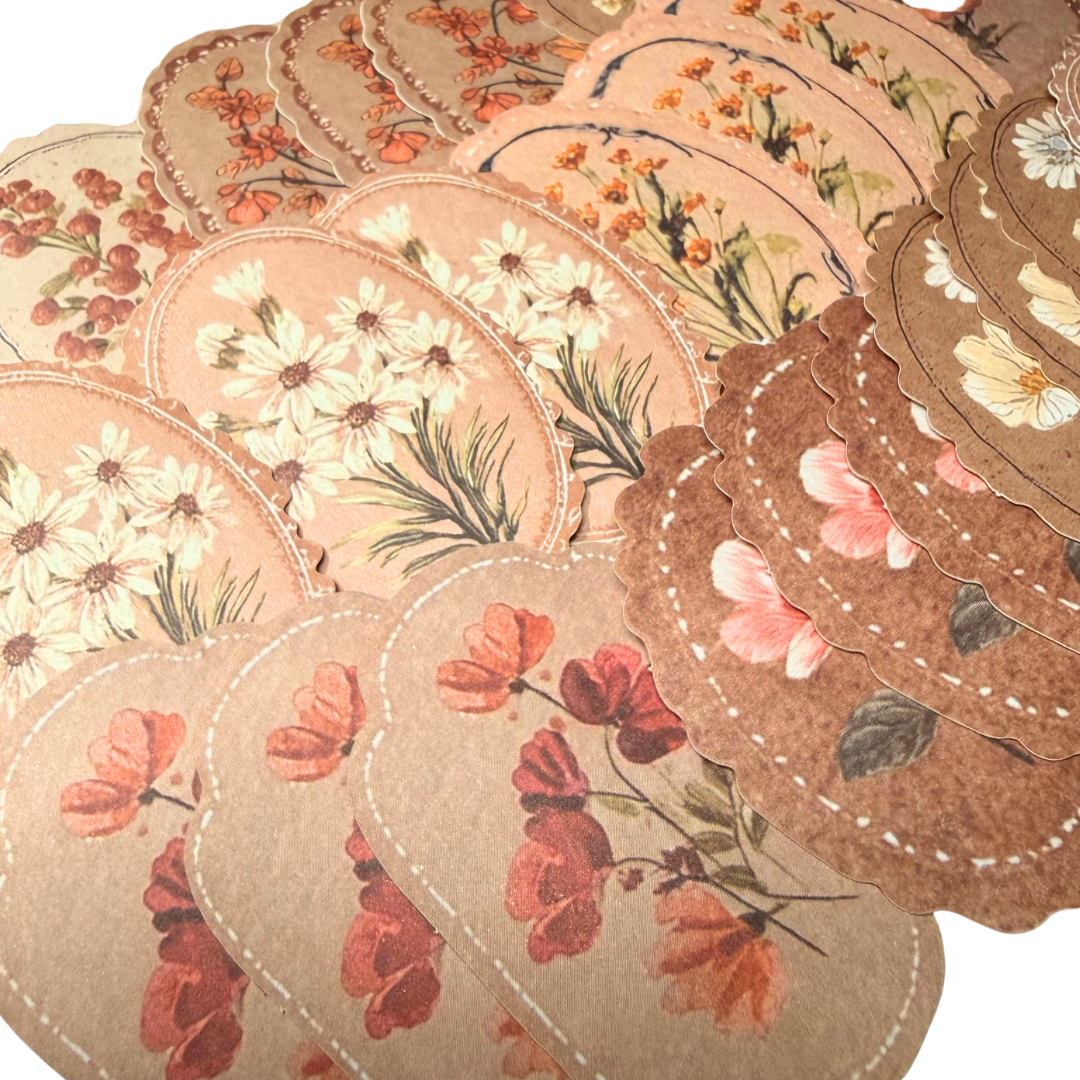 45 Pcs Flowers & Romance Framed Sticker Pack