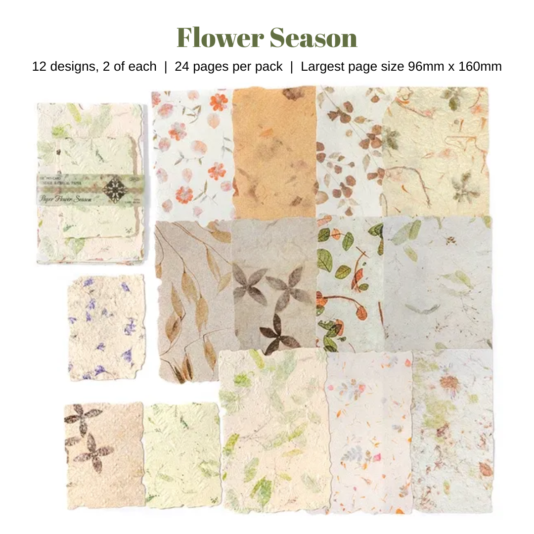 28 Pcs Vintage Textured Paper Pack