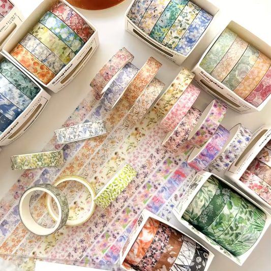 5 Pcs Thin Romantic Washi Tape Set