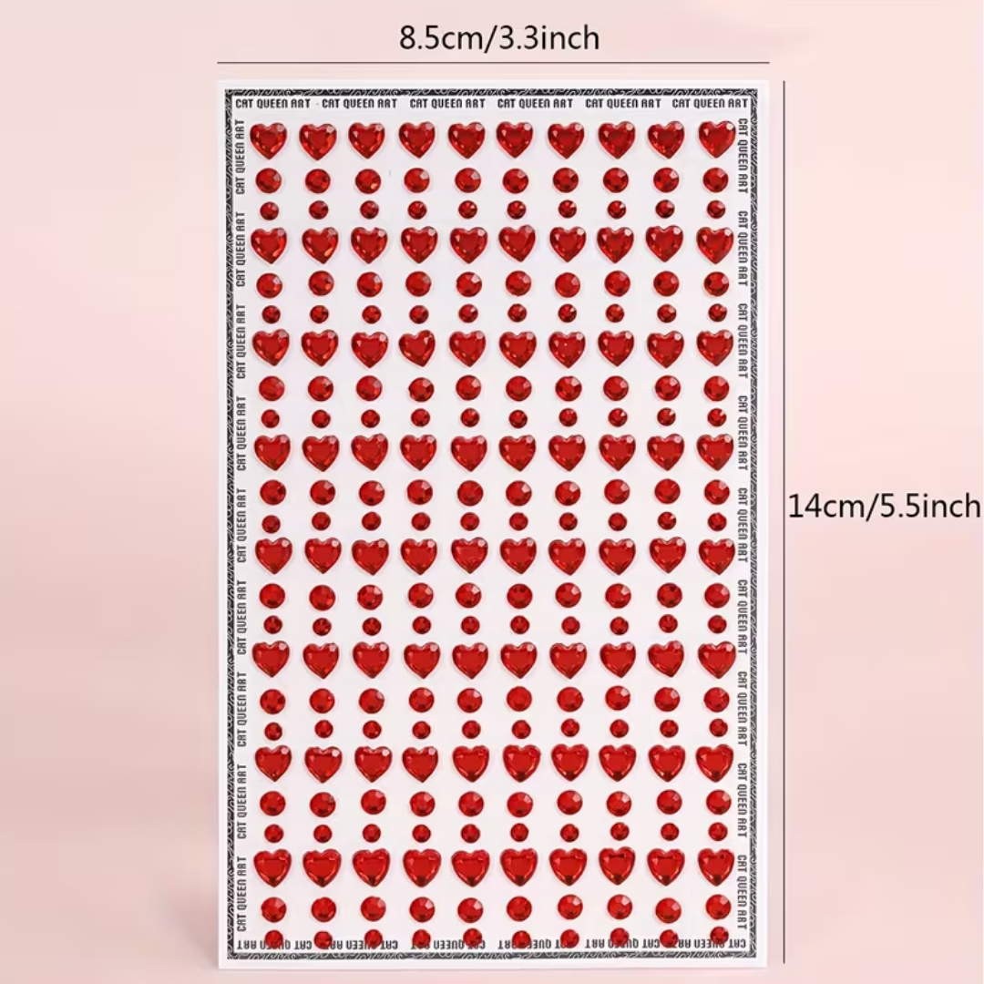 Hearts & Dots Gem Sticker Sheet