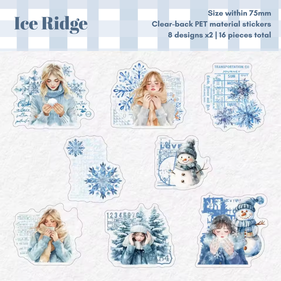 16 Pcs Winter Warmth Seasonal Stickers