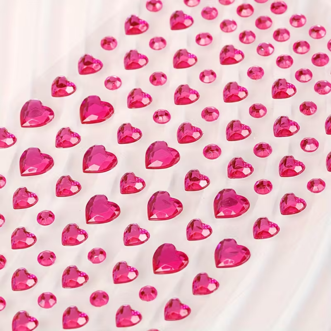Hearts & Dots Gem Sticker Sheet