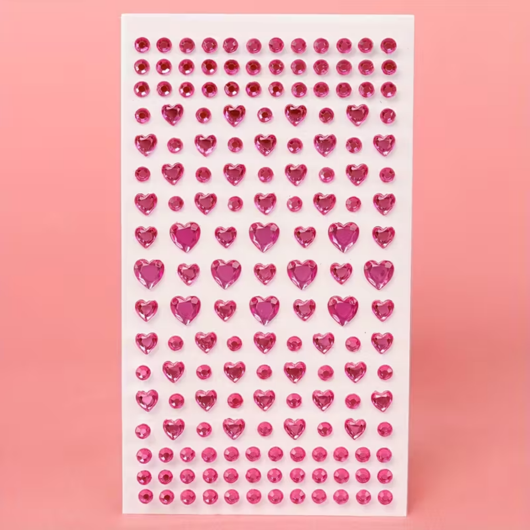 Hearts & Dots Gem Sticker Sheet