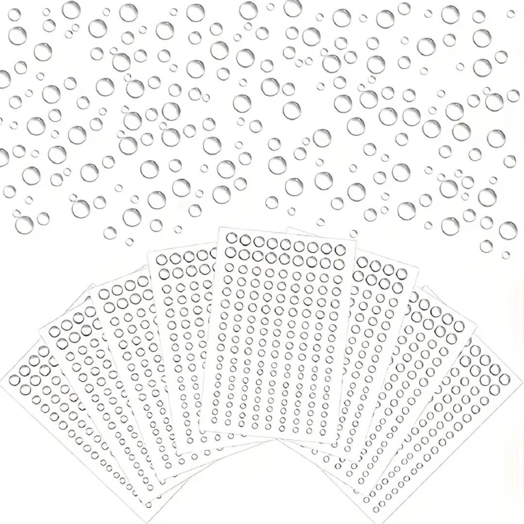 Clear Raindrop Sticker Sheet