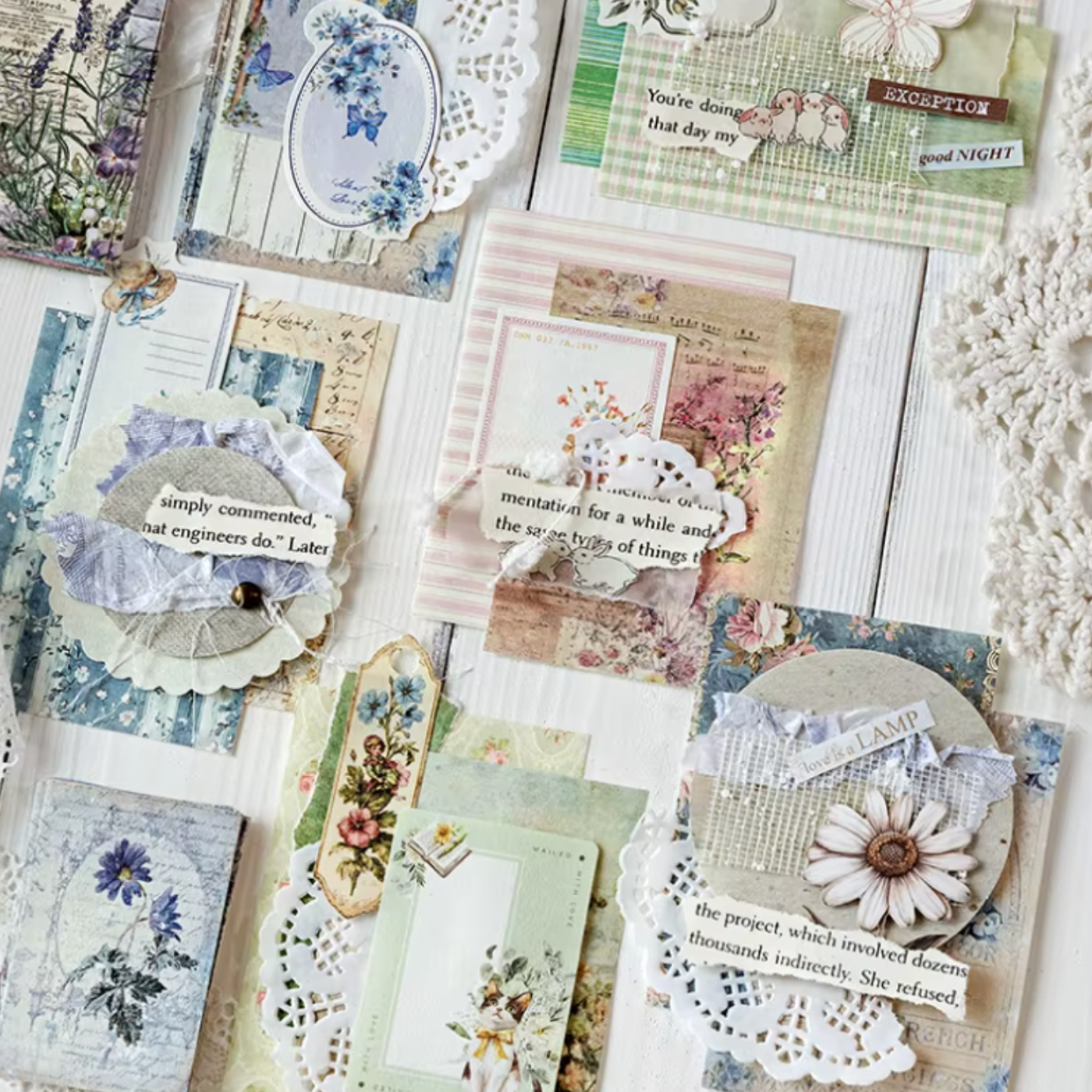 100 Pcs Botanical Paper Set