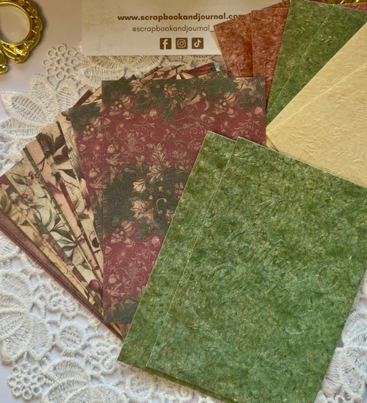 28 Pcs Embossed Festive Paper Pack
