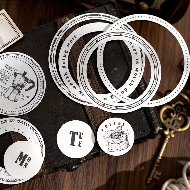 24 Pcs Circle Border Stickers