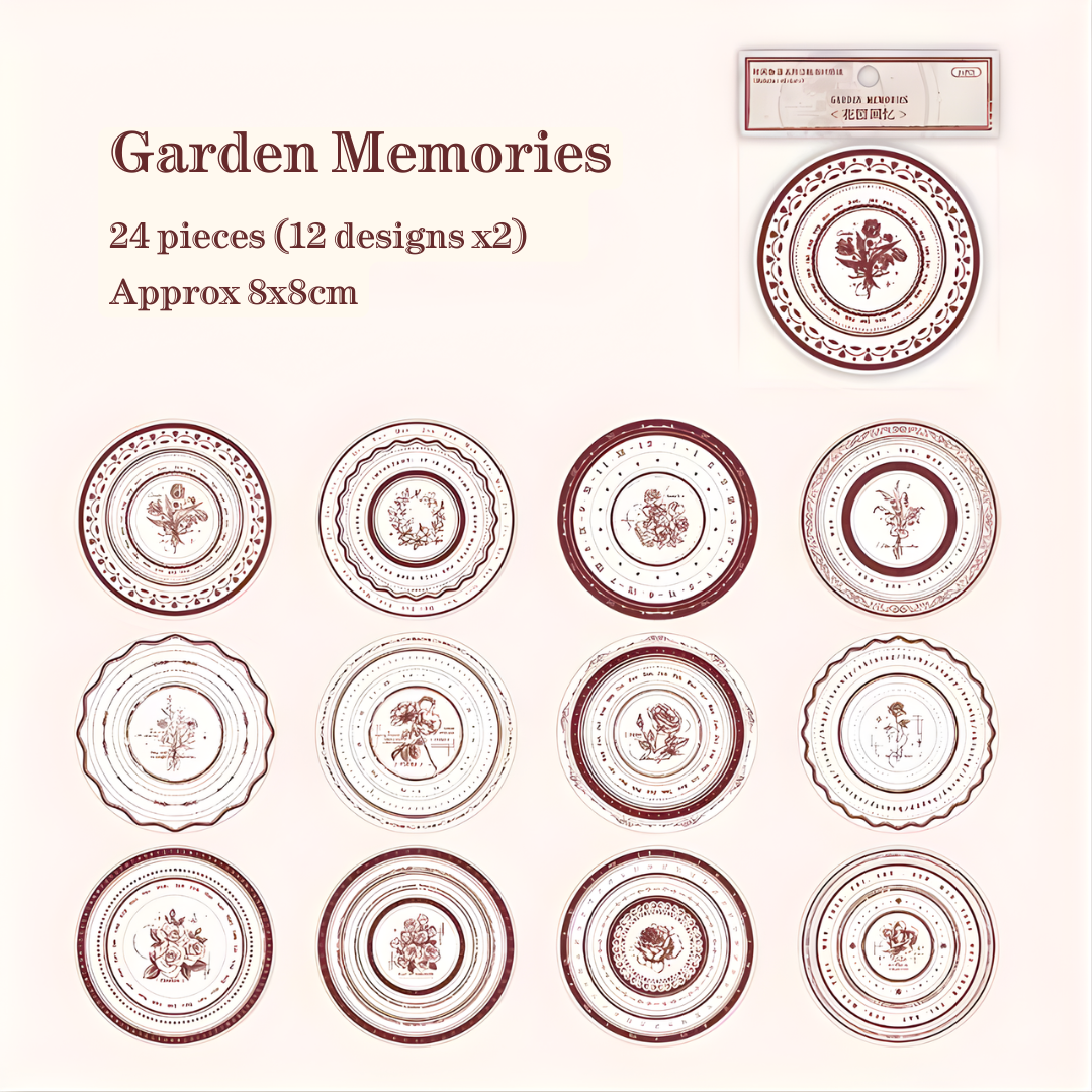 24 Pcs Circle Border Stickers