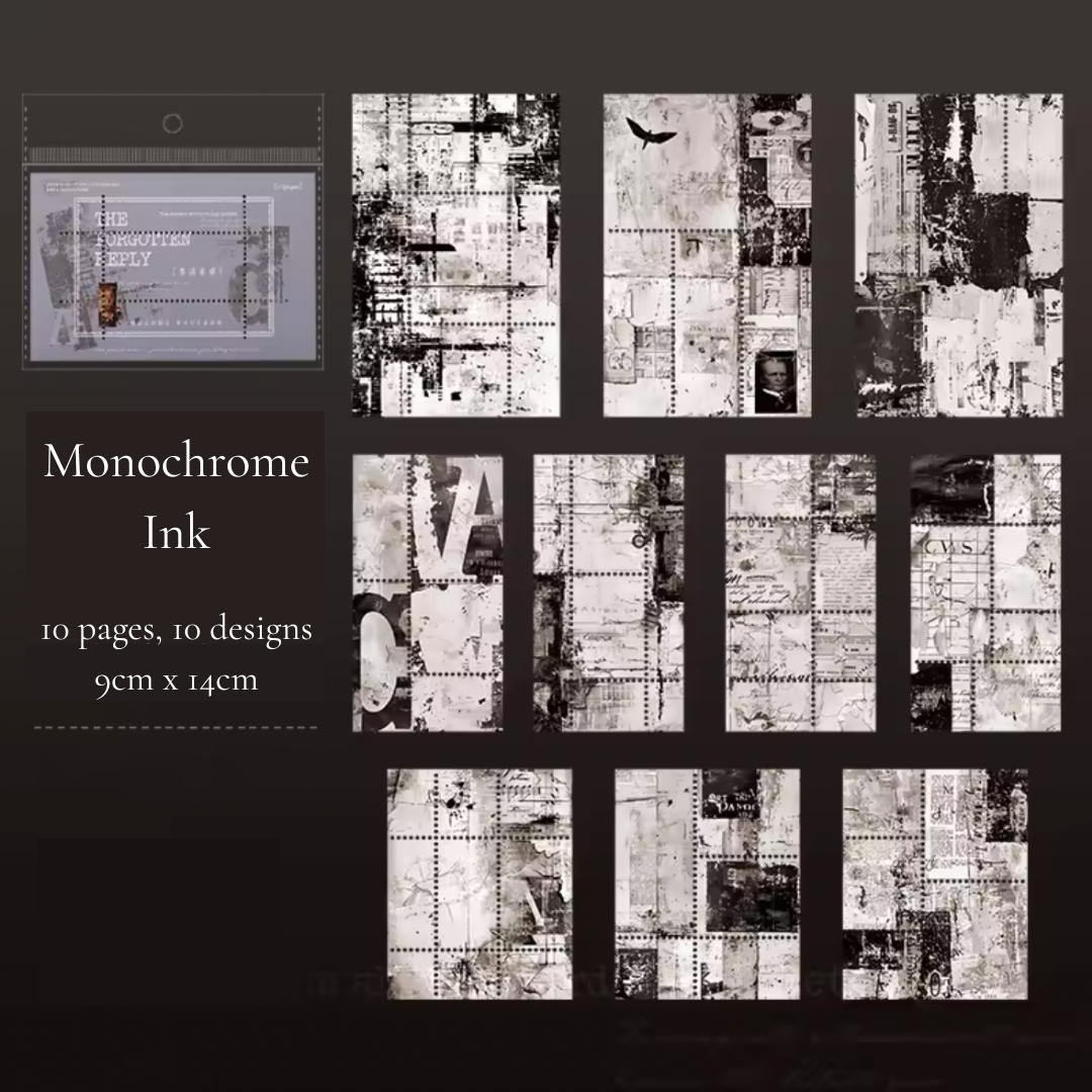 10 Pcs Perforated Stamp Scrapbooking Paper