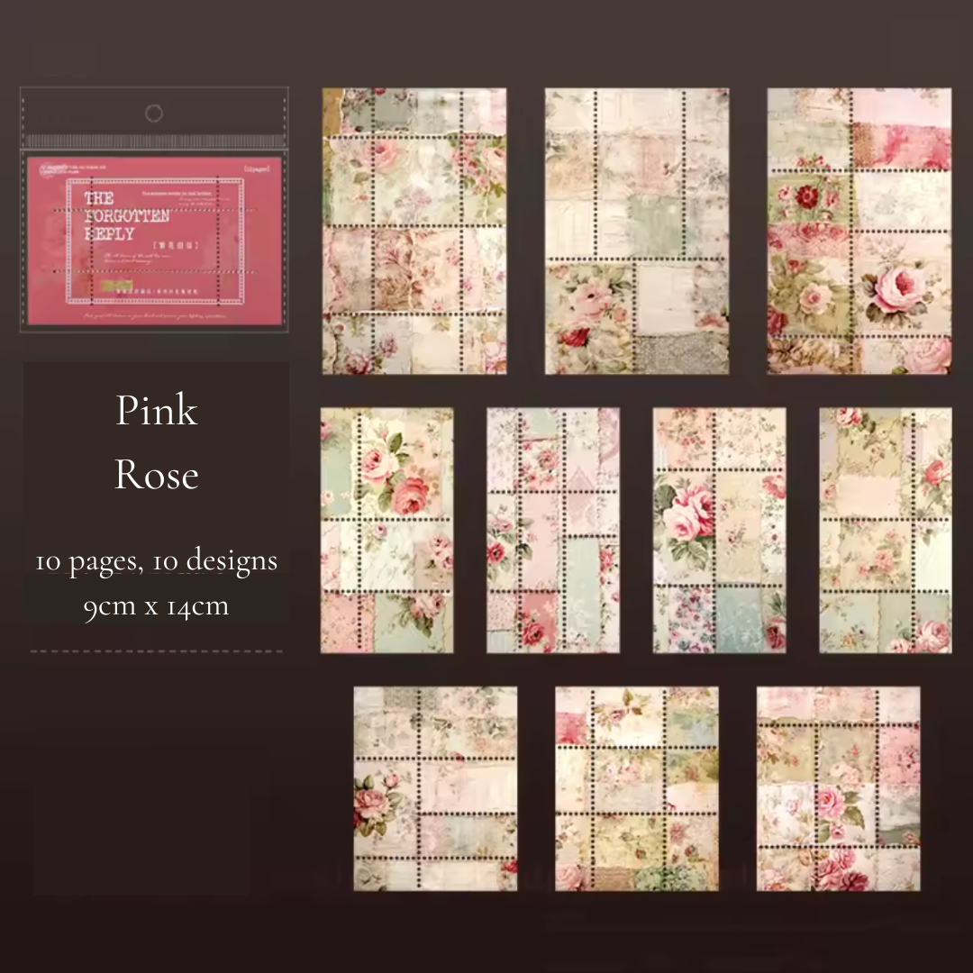 10 Pcs Perforated Stamp Scrapbooking Paper