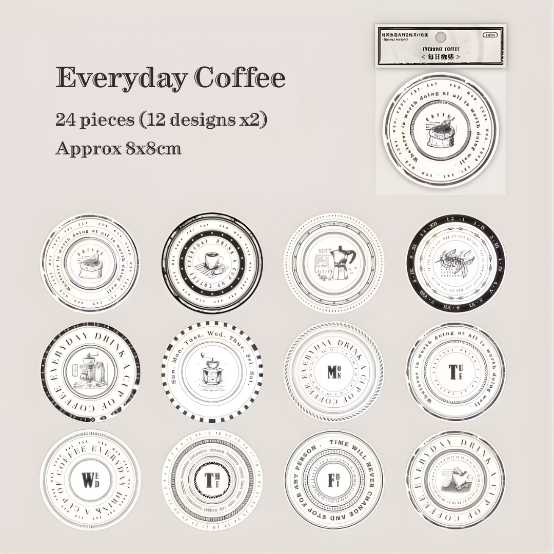 24 Pcs Circle Border Stickers