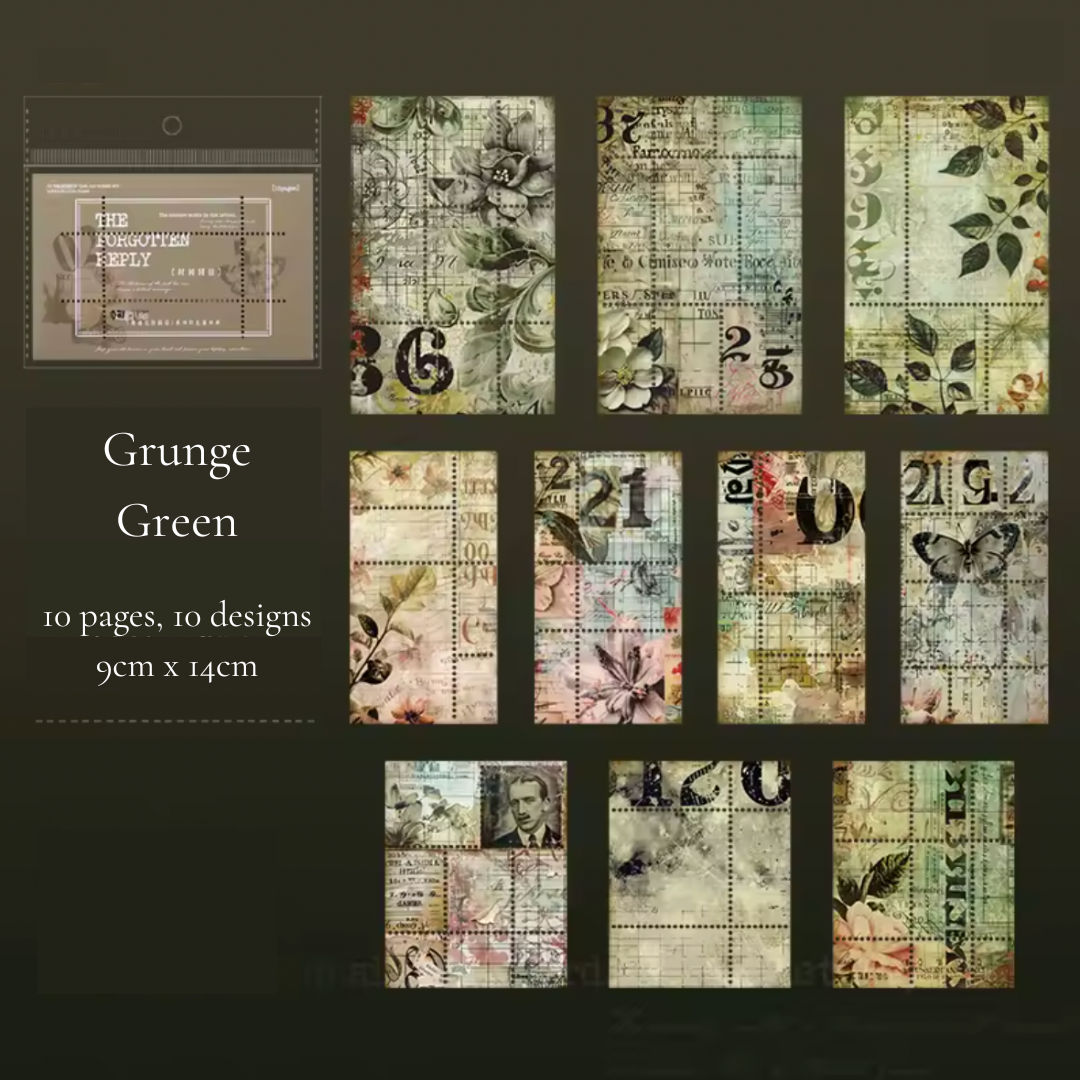 10 Pcs Perforated Stamp Scrapbooking Paper