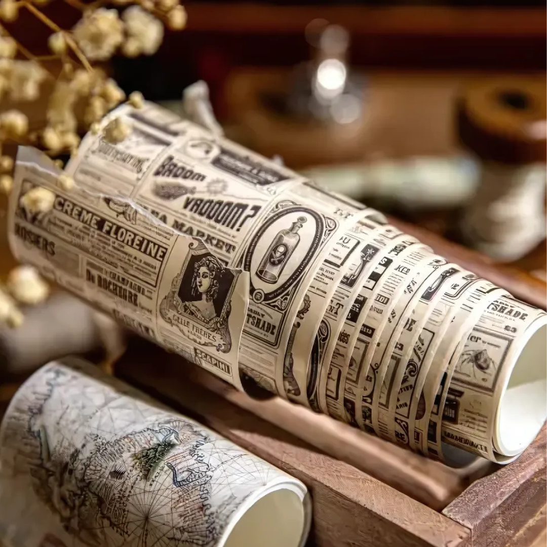 2m Timeworn Large Vintage Washi Tape