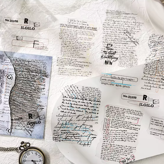 20 Pcs Vintage Text Fragments Stickers