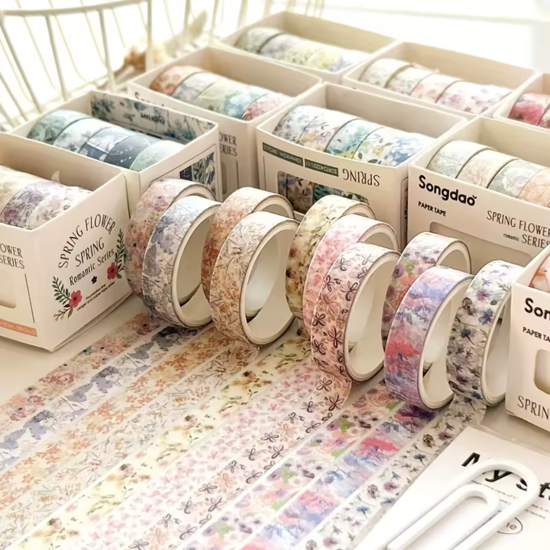 5 Pcs Thin Romantic Washi Tape Set