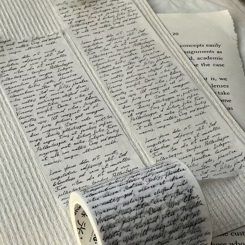 8m Handwritten Script Washi Tape