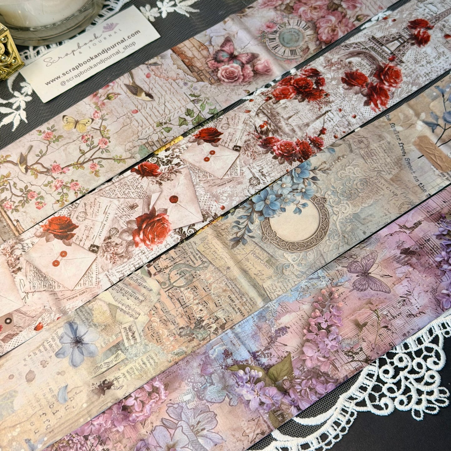2m Vintage Trove Floral Washi Tape