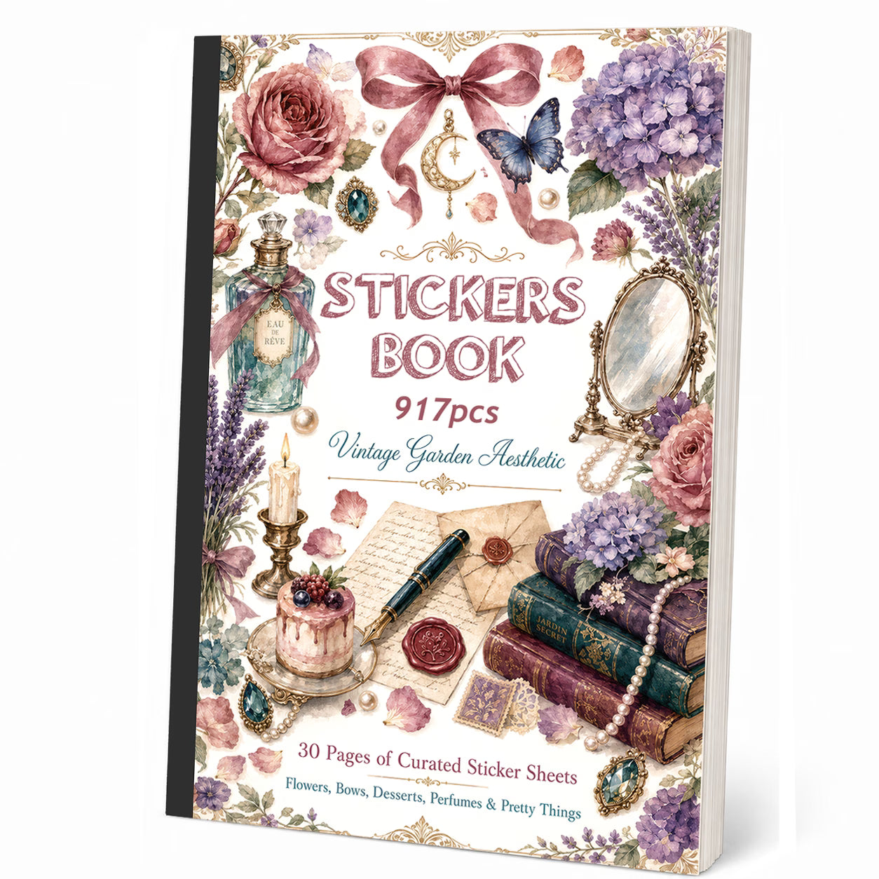 30 Page Vintage Garden Sticker Book