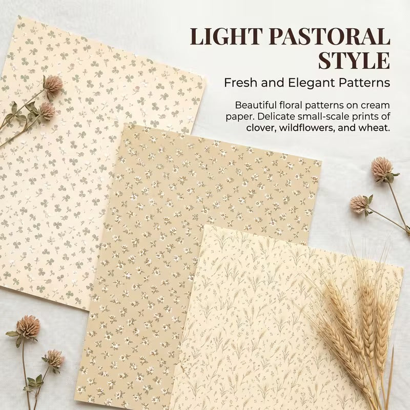 30 Pcs Vintage Wildflower A6 Paper Pack