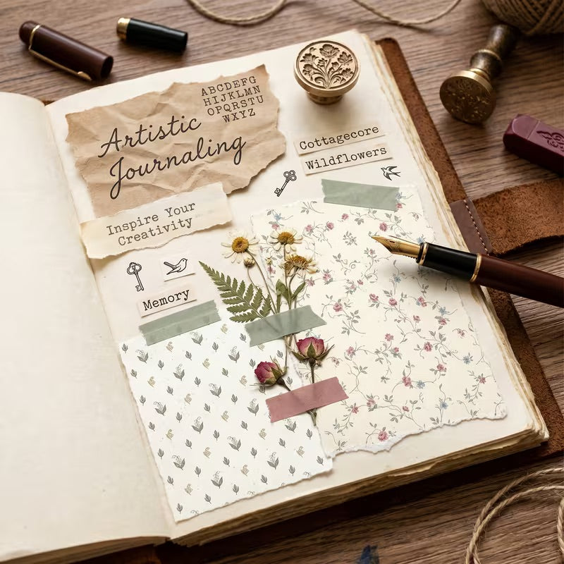 30 Pcs Vintage Wildflower A6 Paper Pack