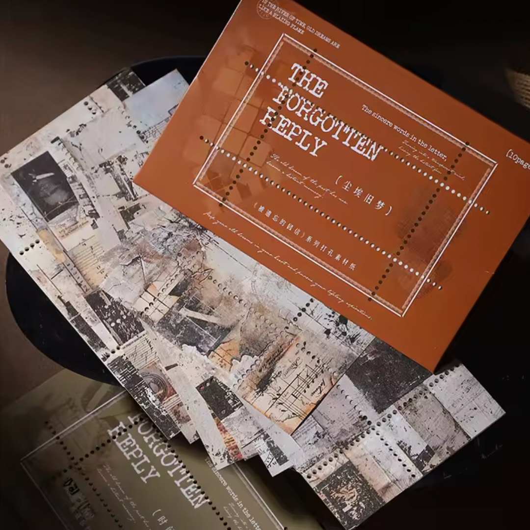 10 Pcs Perforated Stamp Scrapbooking Paper