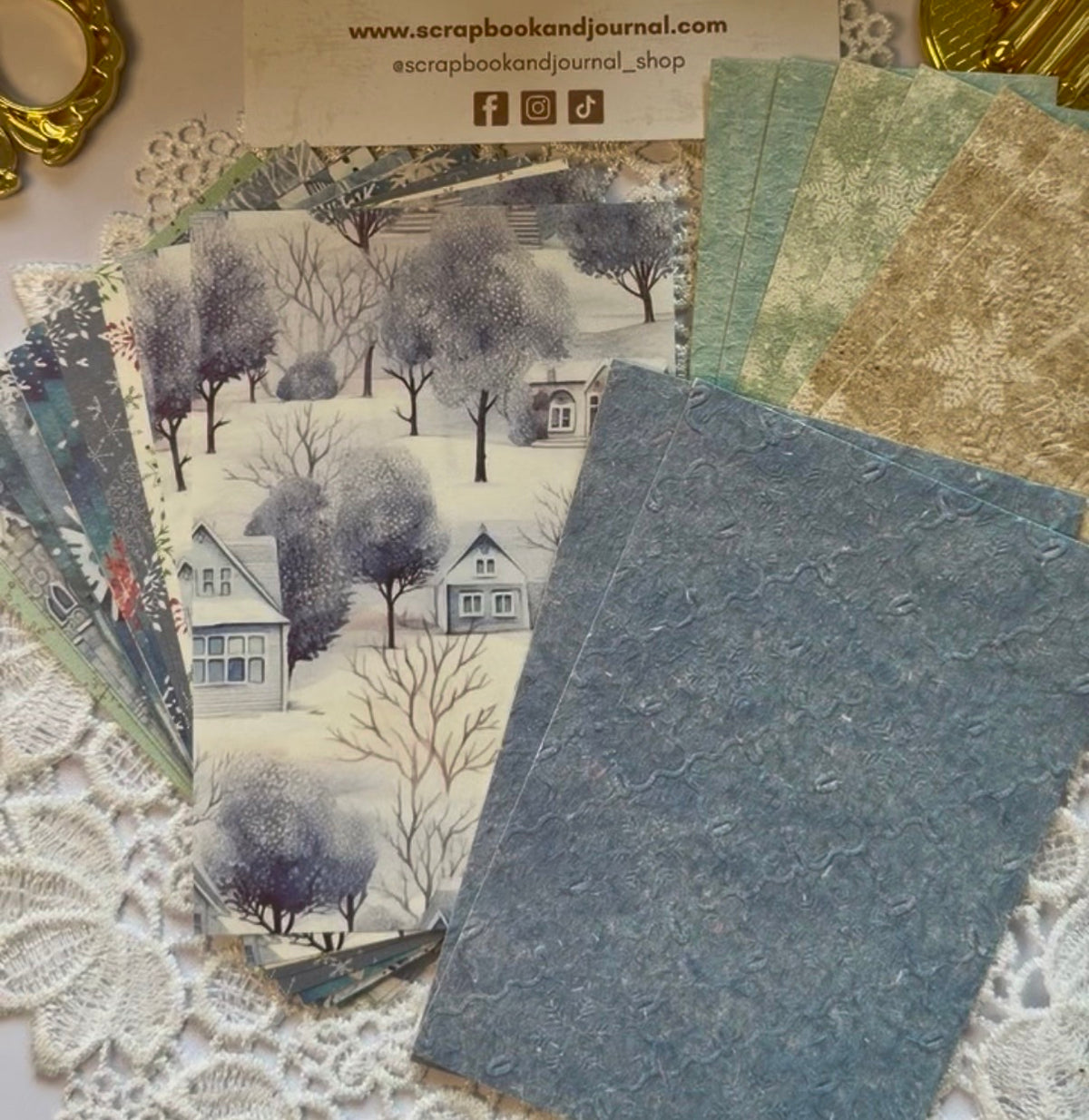 28 Pcs Embossed Festive Paper Pack