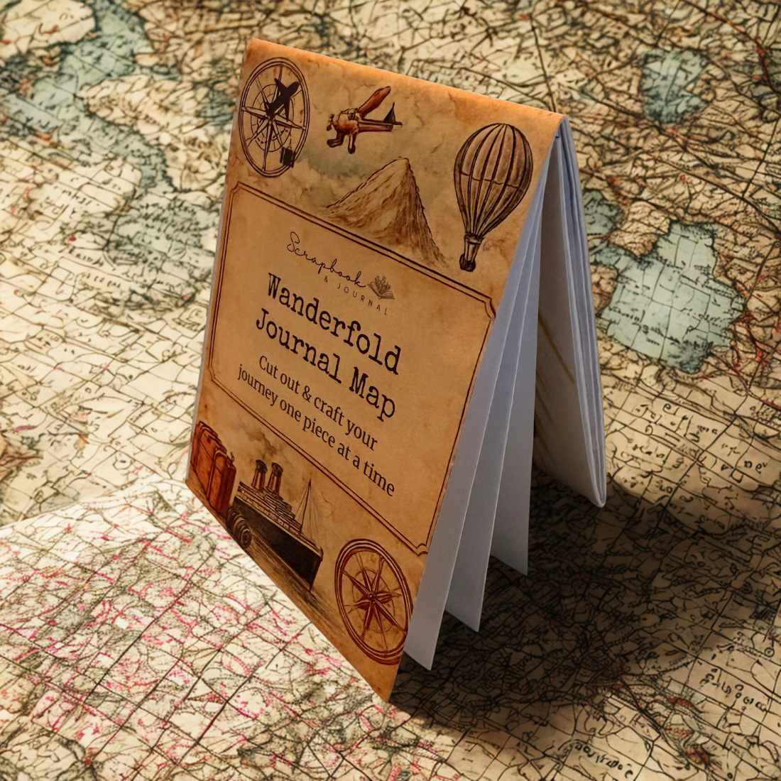 S&J 17 Pcs Wanderfold Journal Map