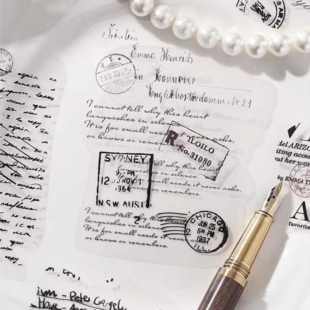 20 Pcs Vintage Text Fragments Stickers