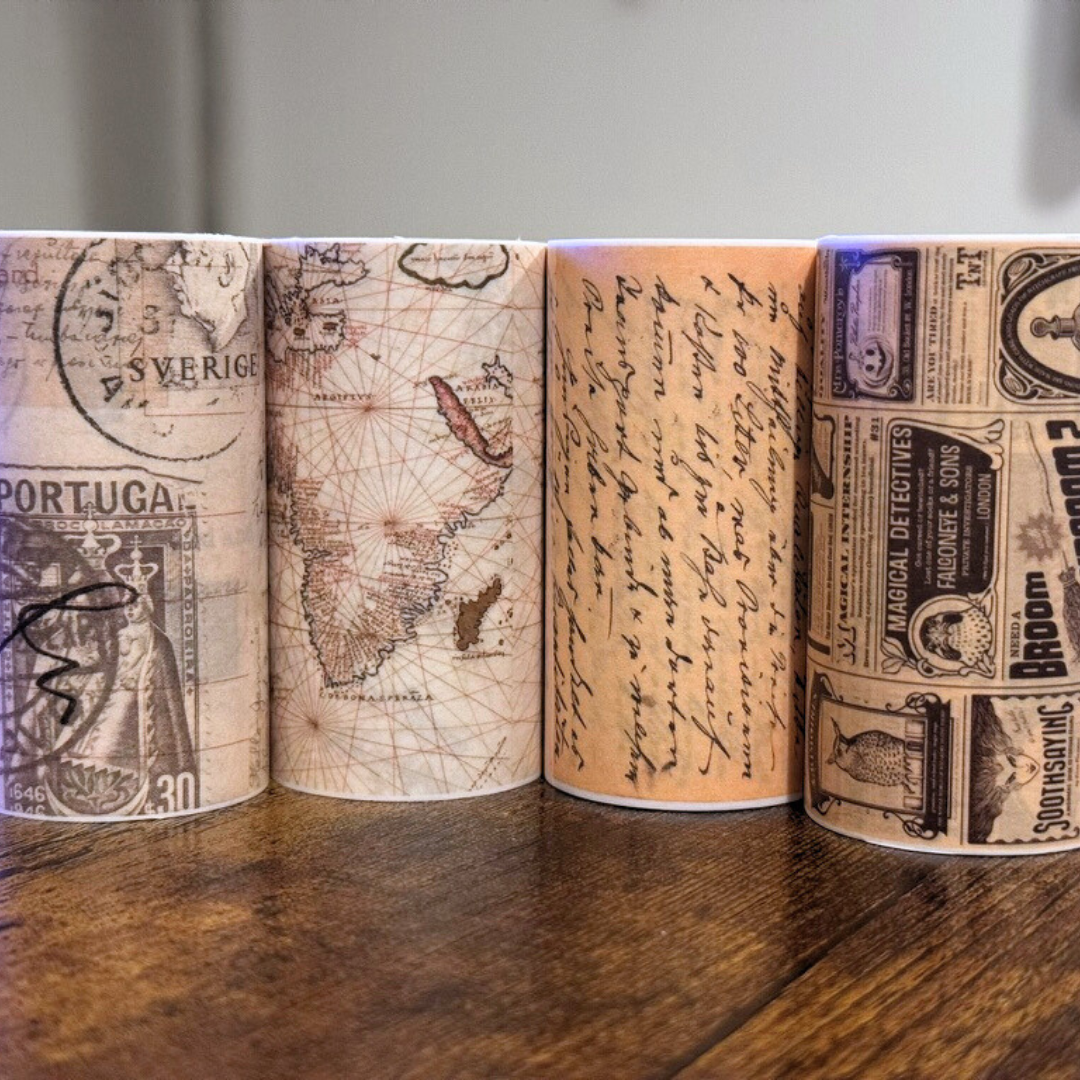 2m Timeworn Large Vintage Washi Tape