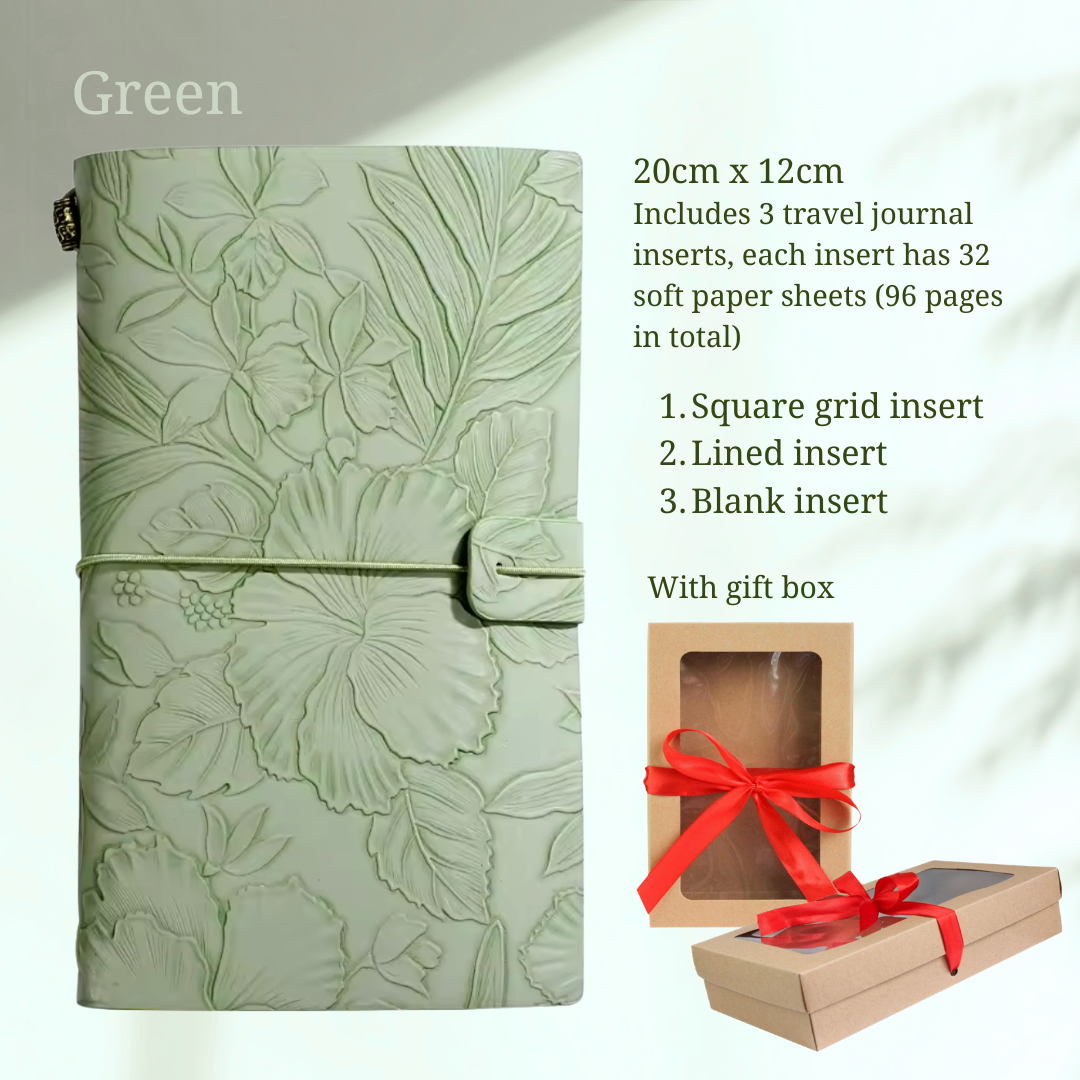 Embossed Soft Faux Leather Journal (Gift Box Option)