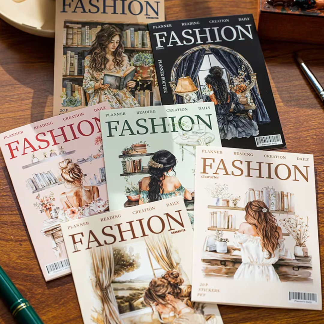 20 Pcs Fashion Journal Girl Stickers