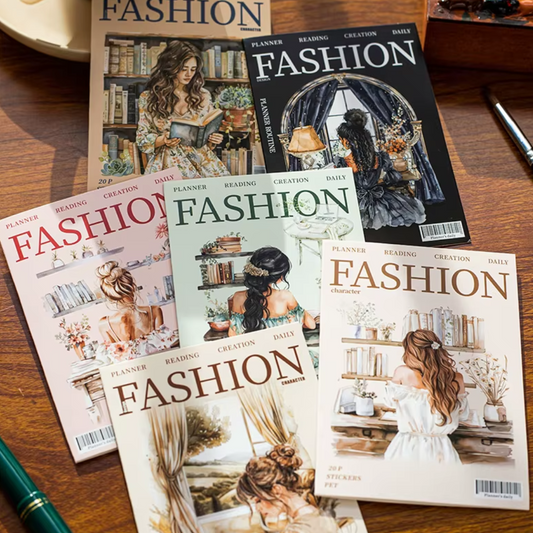 20 Pcs Fashion Journal Girl Stickers
