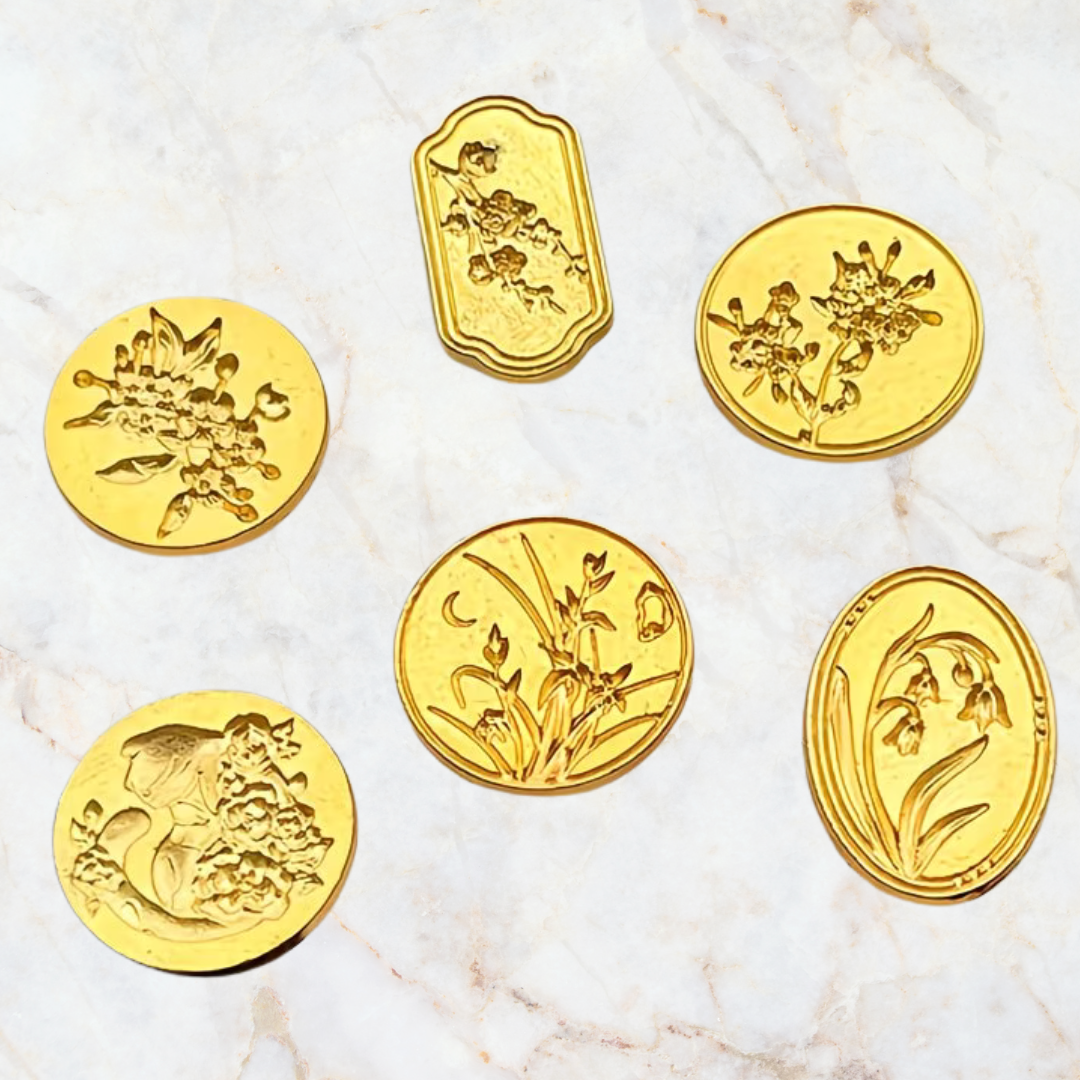 2 Pcs Floral Wax Stamps