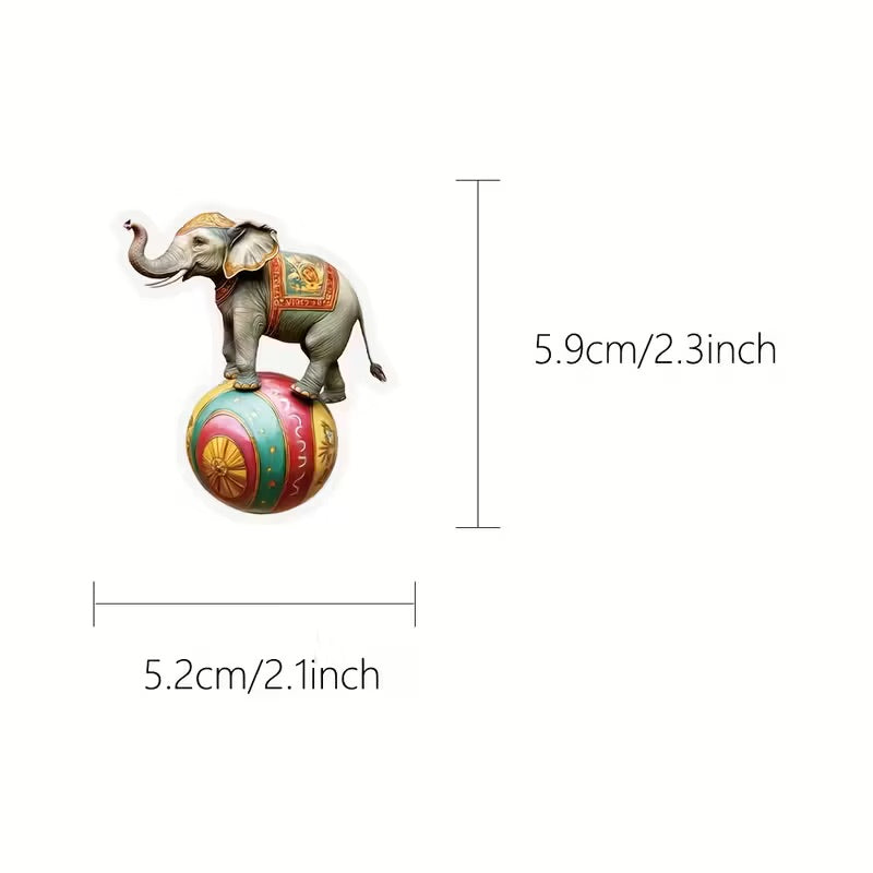 50 Pcs Big Top Circus PET Stickers