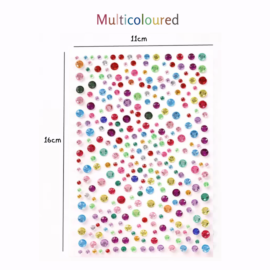 Coloured Gem Sticker Sheets