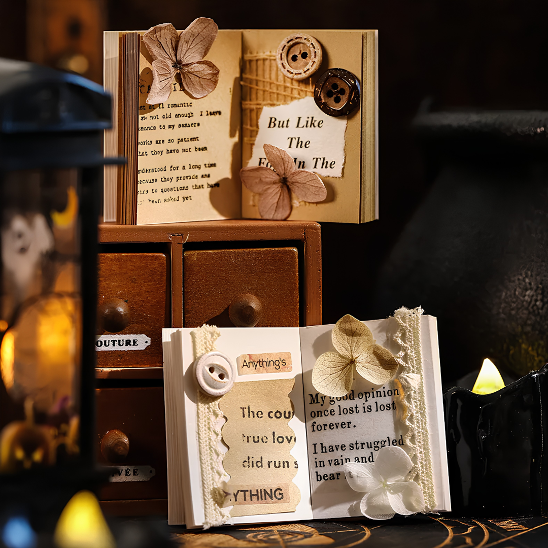 2 Pcs Antique Mini Journals