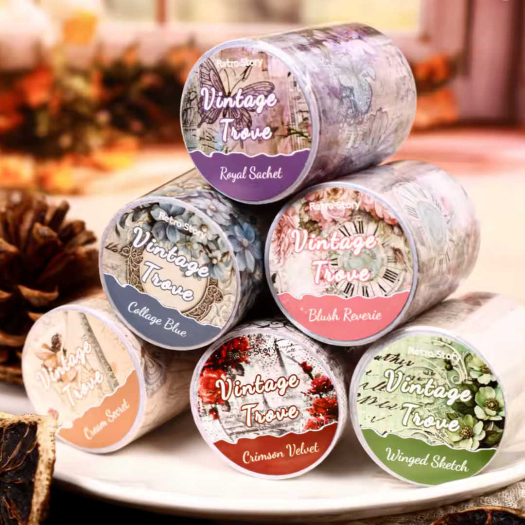 2m Vintage Trove Floral Washi Tape