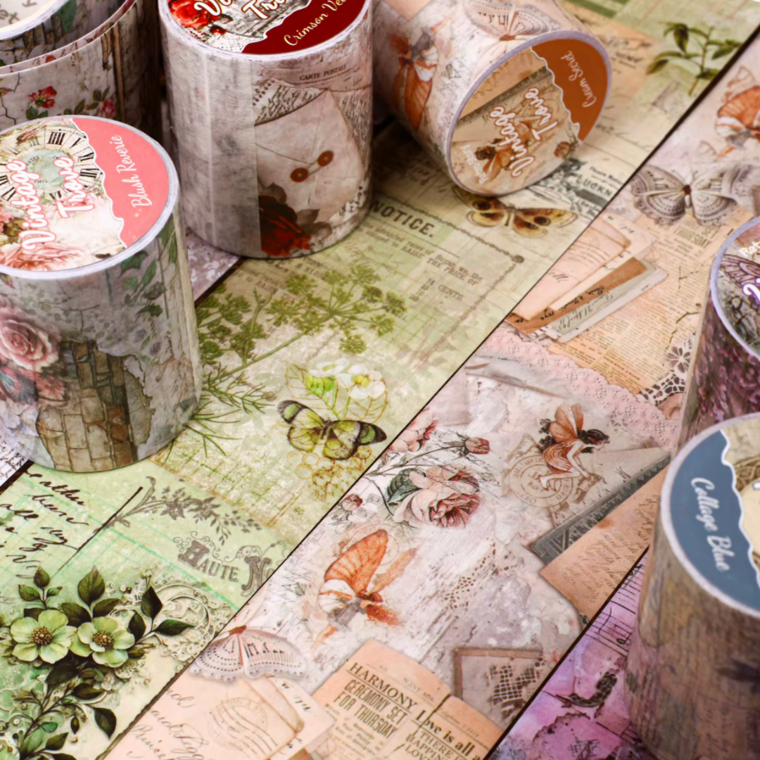2m Vintage Trove Floral Washi Tape