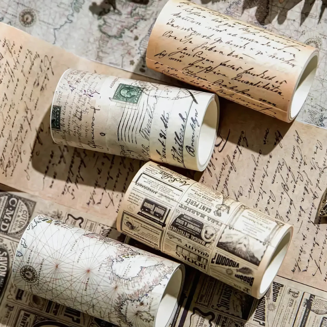 2m Timeworn Large Vintage Washi Tape