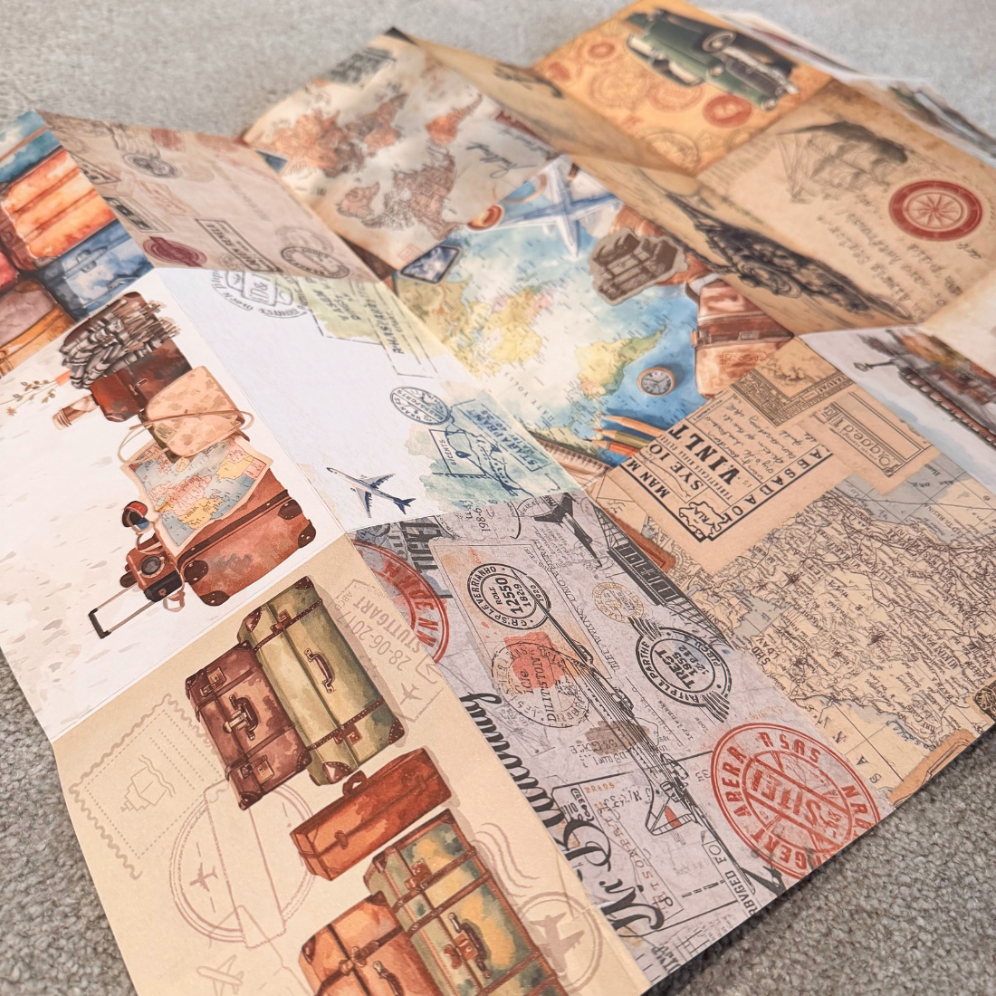 S&J 17 Pcs Wanderfold Journal Map
