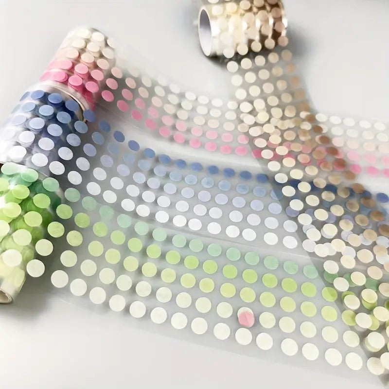 2m Coloured Dots Washi Stickers