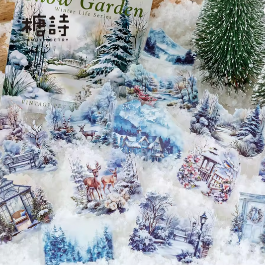 30 Pcs Snowy Winter Nature Stickers