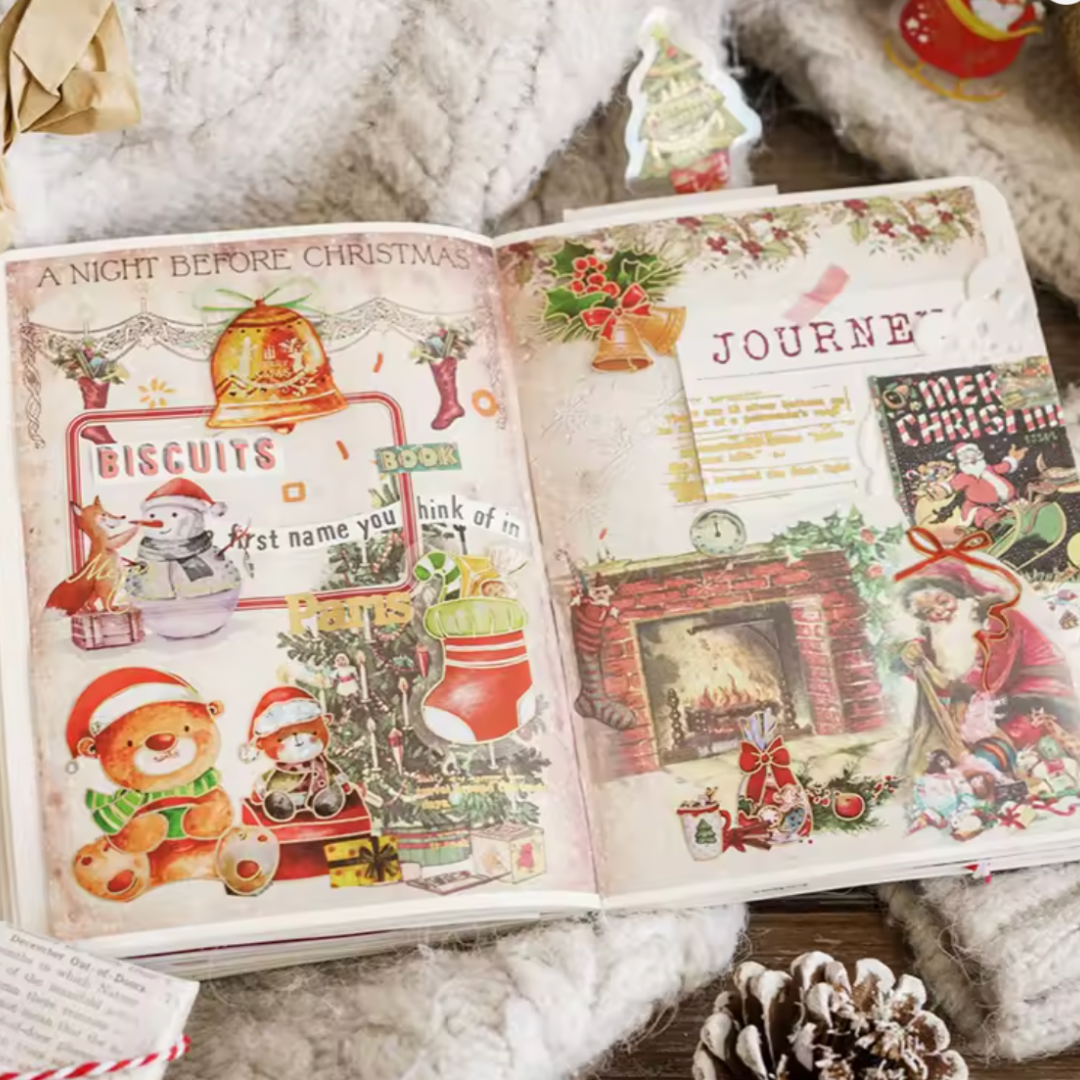 30 Pcs Gilded Christmas Memories Stickers