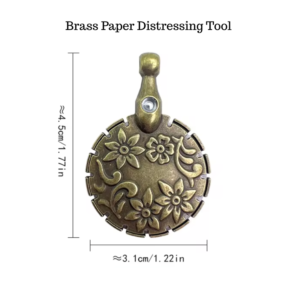 Disessing Brass Paper Distressing Tool – Scrapbook & Journal